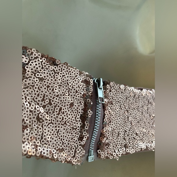 Revamped La Nuit Rose Gold Spaghetti Strap Bustier with Zipper! 3 XS, 2 S, 2 M! - Picture 6 of 13